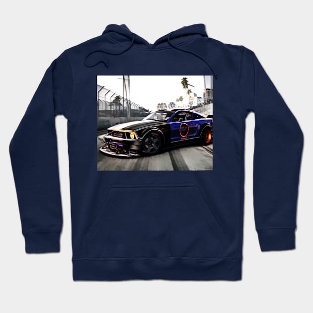 Blue Mustang Fast Hoodie by Christian94